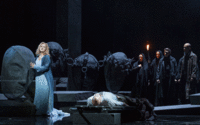 Petra Lang interprète Brunnhilde dans le Crépuscule des dieux de Wagner au Grand Théâtre de Genève